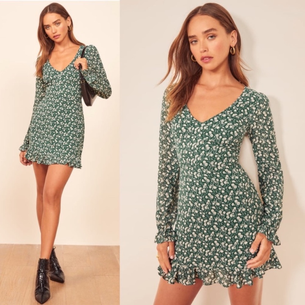 ✨NWT Reformation Elenor Long Sleeve Minidress